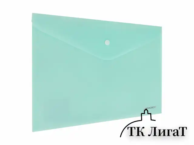 Папка-конверт с кнопкой А4, КОМПЛЕКТ 5 шт., пастельные цвета ассорти, BRAUBERG "PASTEL", 0,18 мм, 272866