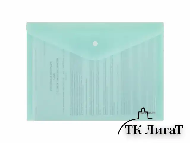 Папка-конверт с кнопкой А4, КОМПЛЕКТ 5 шт., пастельные цвета ассорти, BRAUBERG "PASTEL", 0,18 мм, 272866