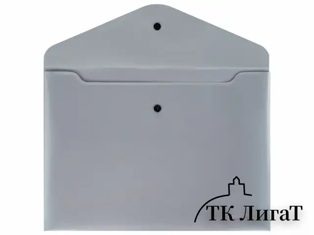 Папка-конверт с кнопкой СЕРЕБРИСТАЯ BRAUBERG "SILVER", А4, непрозрачная, ПРОЧНАЯ 0,2 мм, 272884