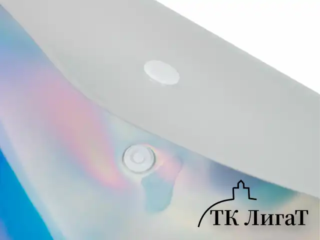 Папка-конверт с кнопкой BRAUBERG "ULTRA", А4, непрозрачная, c голографическим эффектом, 0,2 мм, 272885