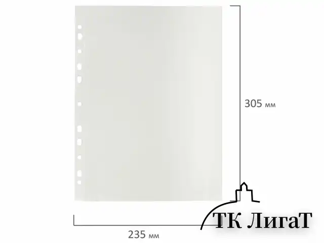 Папки-файлы перфорированные А4 ERICH KRAUSE "Fizzy Clear", КОМПЛЕКТ 100 шт., матовые, 30 мкм, 67330