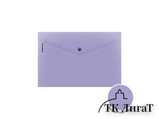 Папка-конверт с кнопкой ERICH KRAUSE "Soft Manga", А4, до 120 л., непрозрачная, ассорти, 0,18 мм, 61146