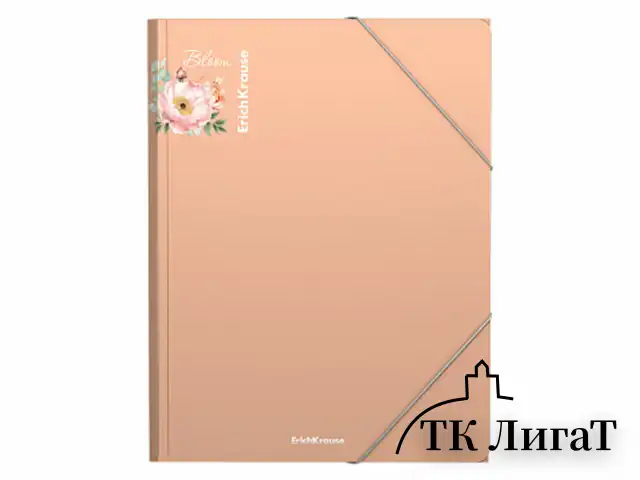 Папка на резинках ERICH KRAUSE "Matt Pastel Bloom", до 300 листов, ассорти, 600 мкм, 61202