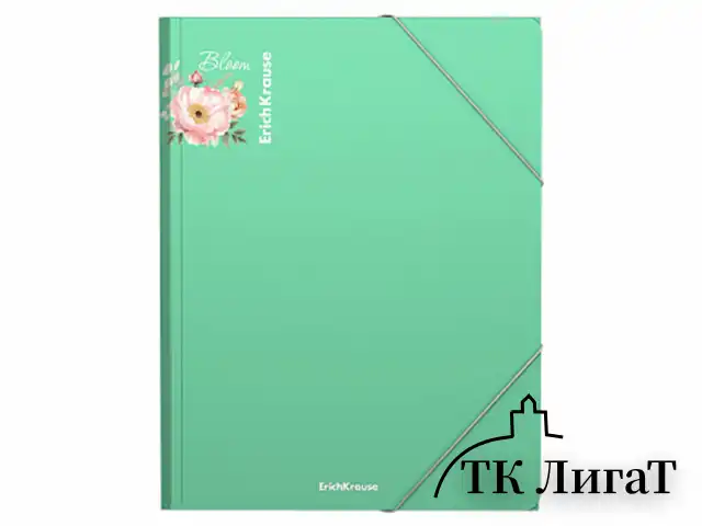 Папка на резинках ERICH KRAUSE "Matt Pastel Bloom", до 300 листов, ассорти, 600 мкм, 61202