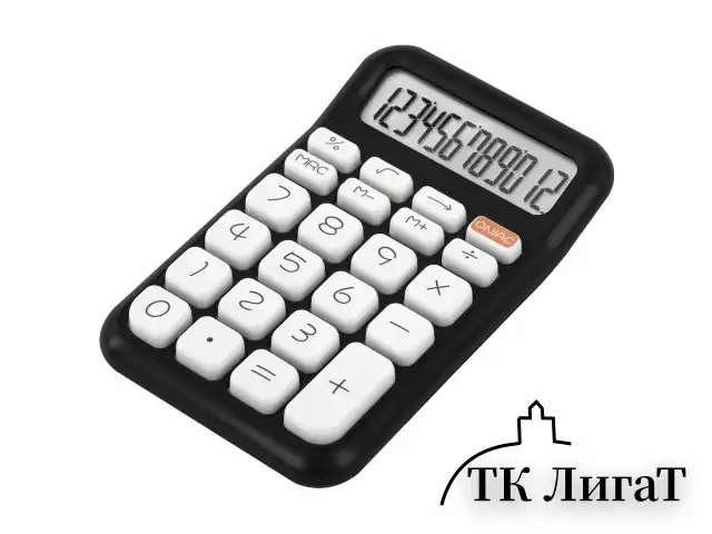 Калькулятор настольный BRAUBERG KW-500-BK (93x148 мм), 3D-кнопки, 12 разрядов, черный, 272954