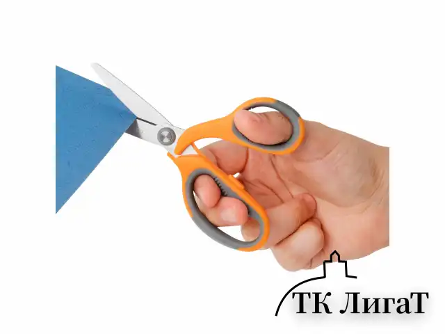 Ножницы BRAUBERG "PROFESSIONAL" 3 шт. (135, 180, 210 мм), серо-оранжевые ручки, ВЫГОДНАЯ УПАКОВКА, 272981