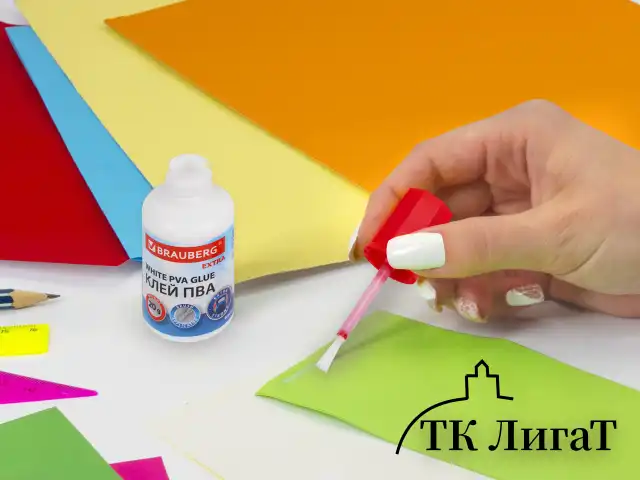 Клей ПВА УСИЛЕННЫЙ 20 г с кисточкой (бумага, фотографии, картон, дерево), BRAUBERG Extra, 272998