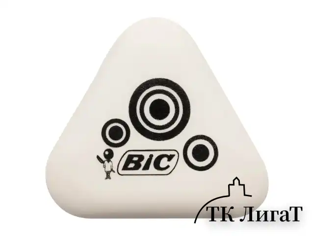 Набор ластиков BIC, "Mini Fun" 3 шт., белый с рисунком, 2 треугольных и 1 овальный, 927870