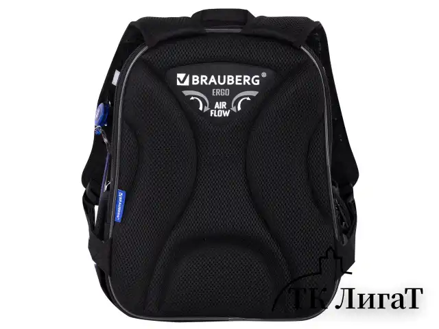 Ранец BRAUBERG QUADRO, 3 отделения, с брелком, Fire spider, 37х28х18 см, 273106