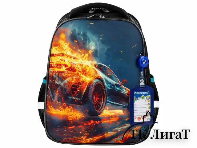 Ранец BRAUBERG FIT, 2 отделения, Speed increase, 38х27х14 см, 273109
