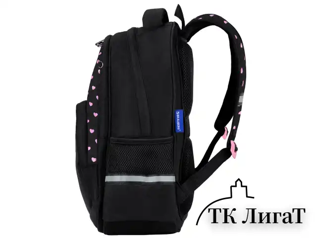 Рюкзак BRAUBERG SOFT, 2 отделения, 3 кармана, "Cool cat", СВЕТЯЩИЙСЯ, 40х31х15 см, 273118