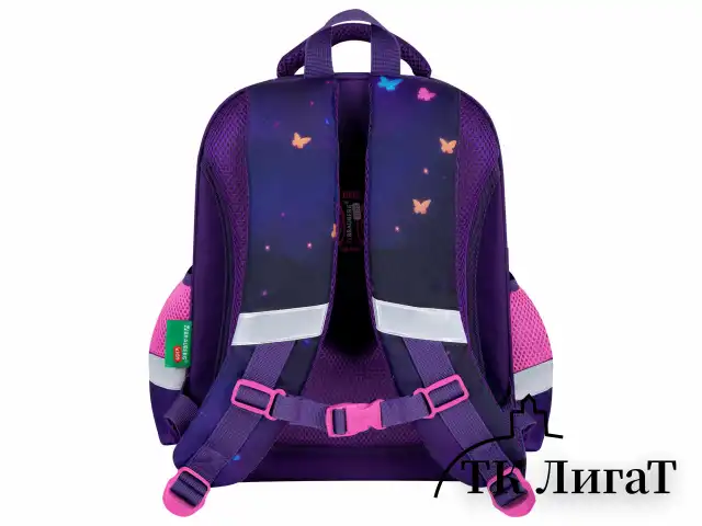 Ранец BRAUBERG KIDS STANDARD, 2 отделения, Curious cat, 36х28х14 см, 273145