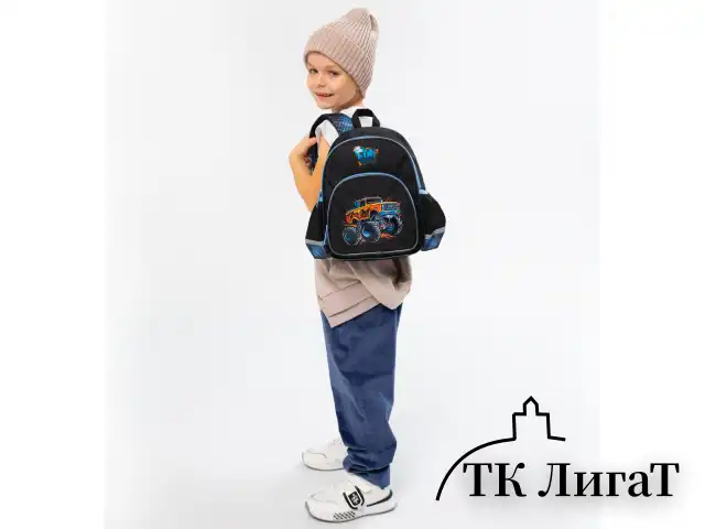 Рюкзак BRAUBERG KIDS PLAY детский, 1 отделение, 3 кармана, Funny wheels, 29х23х12 см, 273149