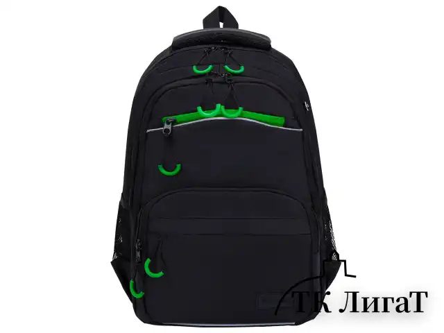 Рюкзак BRAUBERG FORCE, 2 отделения, 5 карманов, "Neon green", 39х28х17 см, 273153