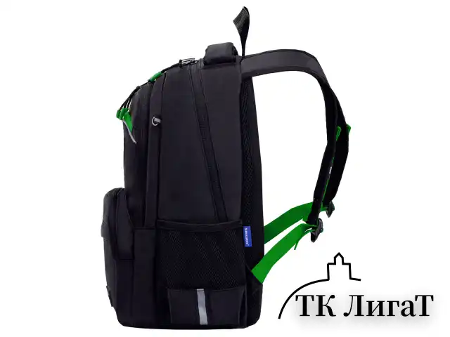 Рюкзак BRAUBERG FORCE, 2 отделения, 5 карманов, "Neon green", 39х28х17 см, 273153