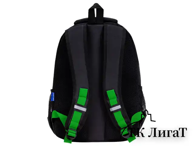 Рюкзак BRAUBERG FORCE, 2 отделения, 5 карманов, "Neon green", 39х28х17 см, 273153