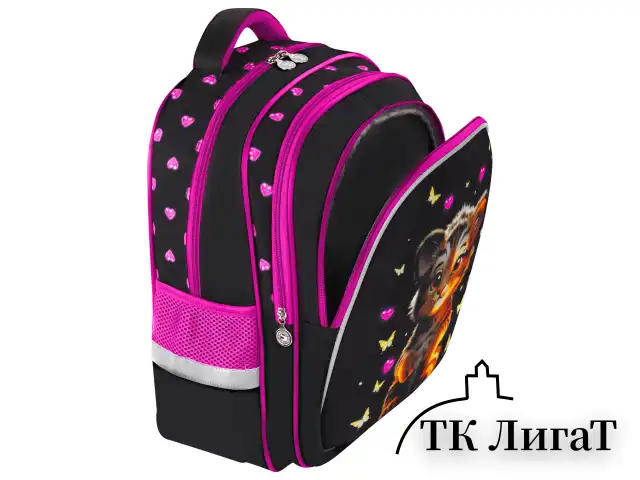Рюкзак BRAUBERG KIDS MIND с пеналом в комплекте, 2 отделения, "Tiger Cub", 40х28х18 см, 273175