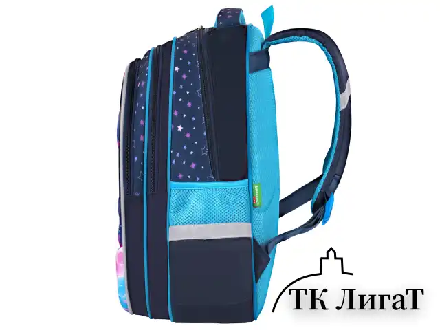 Рюкзак BRAUBERG KIDS FLOSSY, 2 отделения, 3 кармана, "Sky girl", 3D-панель, 40х28х18 см, 273179