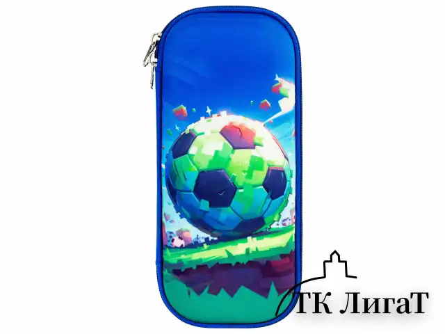 Пенал ЮНЛАНДИЯ, 1 отделение, карман, полиэстер/EVA, 22х10х5 см, "Football match", 273191