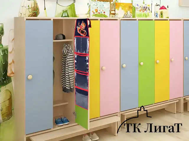 Кармашки-органайзер в шкафчик для детского сада BRAUBERG KIDS, крепление на липучке, наклейки-подсказки, 24х88 см, "Tiger", 273285