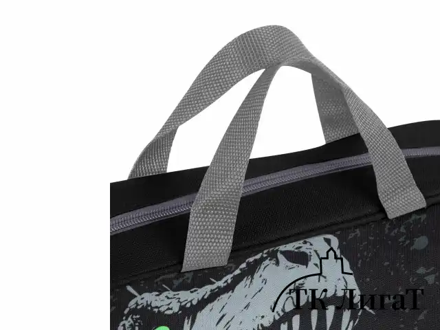 Папка на молнии с ручками BRAUBERG А4, 1 отделение, полиэстер, 80 мм, "Scary dino", 273308