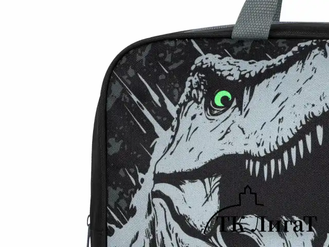 Папка на молнии с ручками BRAUBERG А4, 1 отделение, полиэстер, 80 мм, "Scary dino", 273308