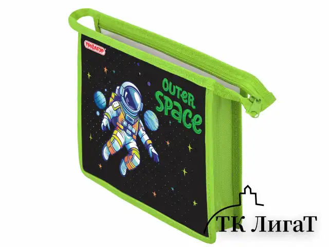 Папка для тетрадей ПИФАГОР А5, 1 отделение, пластик, на молнии, "Outer space", 273330