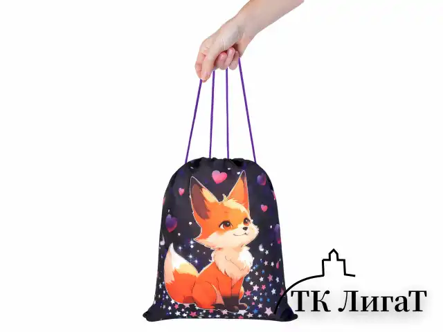 Мешок для обуви BRAUBERG KIDS, с петлей, 42х34 см, "Fairy fox", 273433