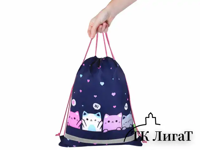 Мешок для обуви BRAUBERG KIDS, светоотражающая полоса, 46х36 см, "Anti-gravity", 273437