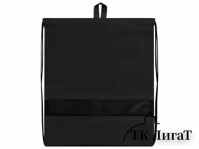 Мешок для обуви BRAUBERG БОЛЬШОЙ, с ручкой, карман на молнии, сетка, 49х41 см, "Total Black", 273453
