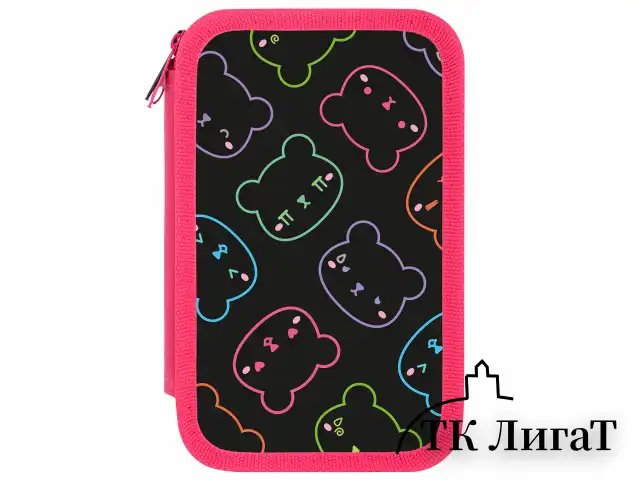 Пенал ПИФАГОР, 3 отделения, ламинированный картон, 19х11 см, "Bears", 273487