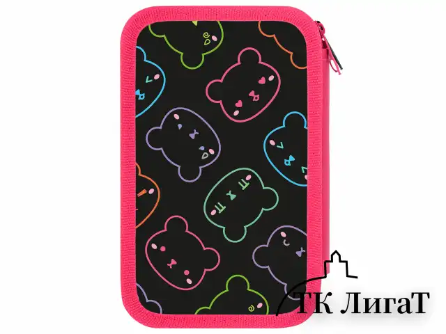 Пенал ПИФАГОР, 3 отделения, ламинированный картон, 19х11 см, "Bears", 273487