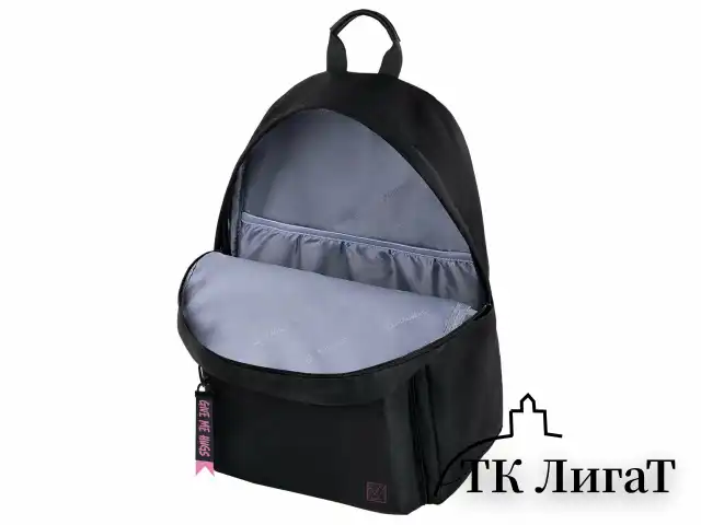 Рюкзак BRAUBERG FASHION CITY универсальный, карман-антивор, "Hamsters", черный, 44х31х16 см, 273840