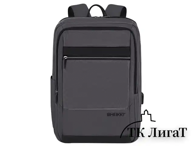 Рюкзак HEIKKI ELECT (ХЕЙКИ) универсальный, отделение для ноутбука, USB-порт, серый, 44х30х16 см, 273863