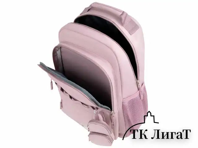 Рюкзак HEIKKI FUSION (ХЕЙКИ) универсальный, 2 отделения, отделение для ноутбука, c КОШЕЛЬКОМ, пыльная роза, 44х31х14 см, 273867