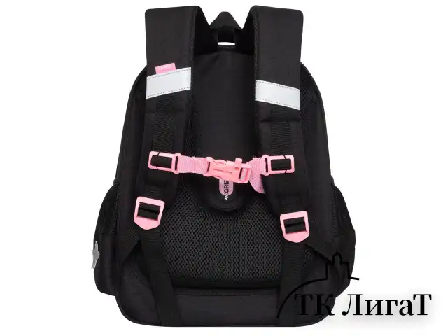 Ранец GRIZZLY анатомическая спинка, c брелоком, для девочек, "YUMMY", 36х28х20 см, RAz-586-14/1