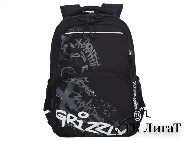 Рюкзак GRIZZLY школьный, анатомическая спинка, 2 отделения, для мальчиков, "BREAK DOWN", 39х28х20 см, RB-554-7/4