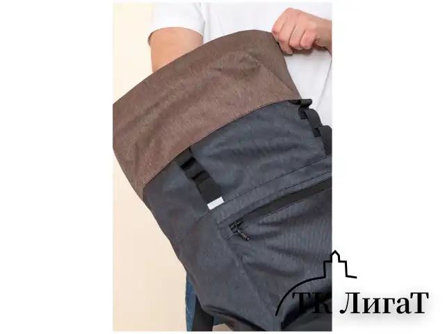 Рюкзак GRIZZLY, карман-антивор, с клапаном, трансформ. объем, ROLLTOP, 42х29х11 см, RQL-315-1/2