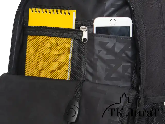 Рюкзак GRIZZLY школьный, анатом. спинка, 2 отделения, д/мальч., BLACK STRIPES, 42х31х22см,RU-532-1/2