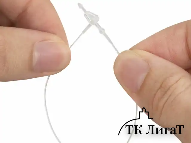 Хомут-биркодержатель бирка ценник петлевой 13 см, BRAUBERG, КОМПЛЕКТ 1000 шт., 291305