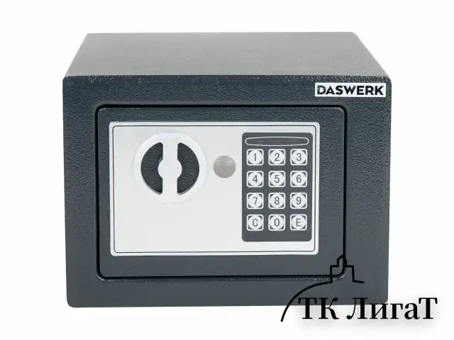Сейф мебельный DASWERK SC-170EL (170х230х170 мм), электронный замок, графит, 291338