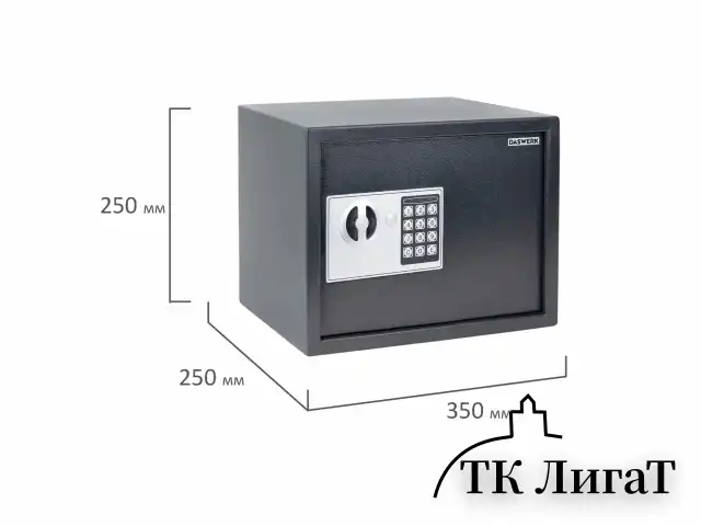 Сейф мебельный DASWERK SC-250EL (250х350х250 мм), электронный замок, графит, 291343