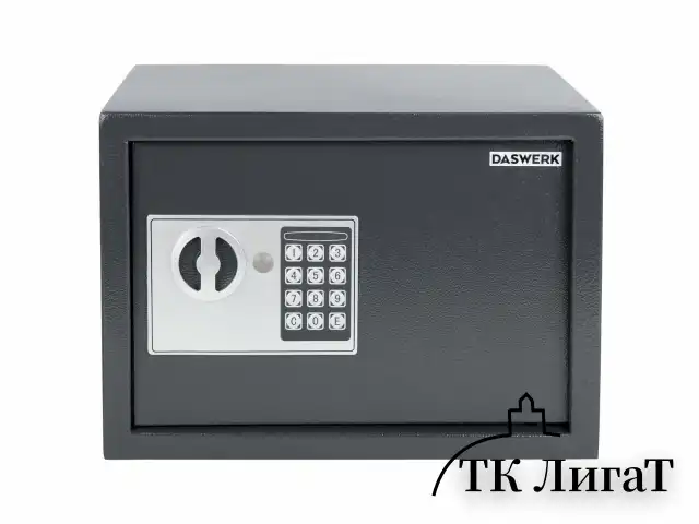 Сейф мебельный DASWERK SC-250EL (250х350х250 мм), электронный замок, графит, 291343