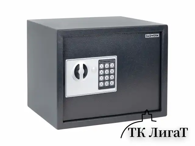 Сейф мебельный DASWERK SC-250EL (250х350х250 мм), электронный замок, графит, 291343