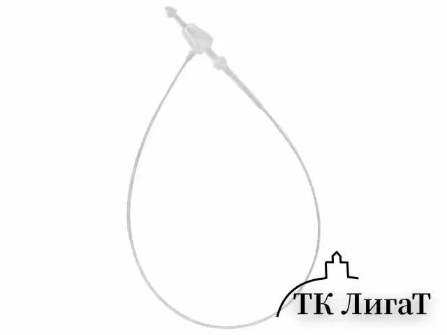 Хомут биркодержатель бирка ценник петлевой 21 см, BRAUBERG, КОМПЛЕКТ 1000 шт., 291347