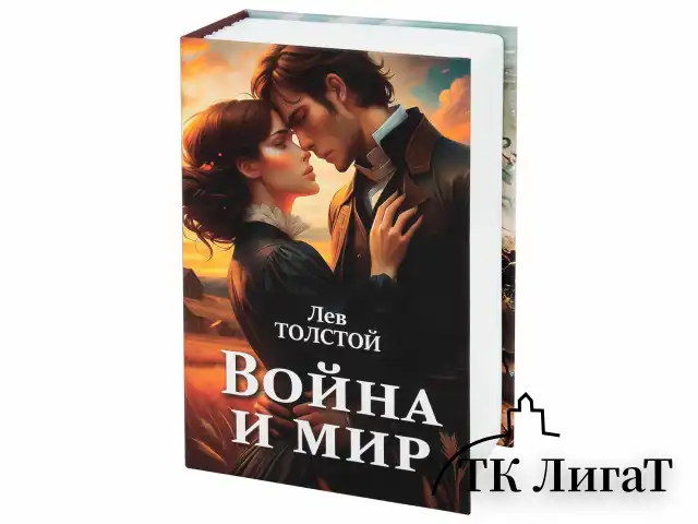 Сейф-книга "Война и мир", 55х115х180 мм, ключевой замок, BRAUBERG, 291357