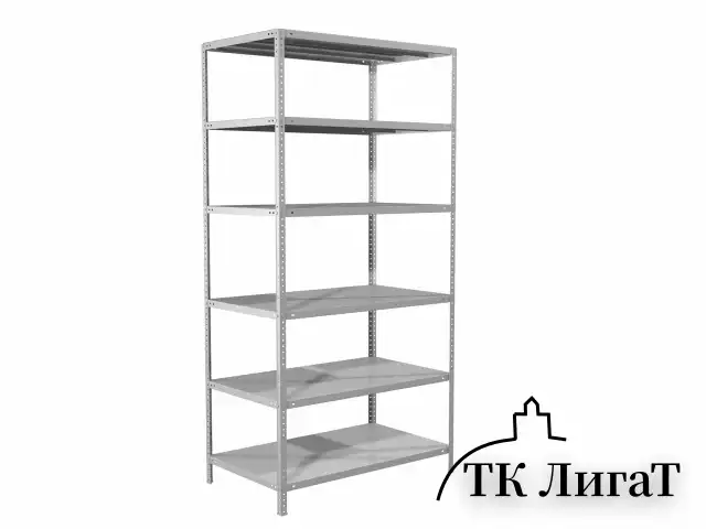 Стеллаж металлический BRABIX "MS 220/40-6", 2200х1000х400 мм, 6 полок, 291374