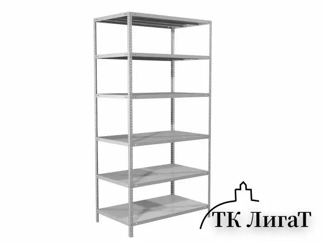 Стеллаж металлический BRABIX "MS 220/50-6", 2200х1000х500 мм, 6 полок, 291375