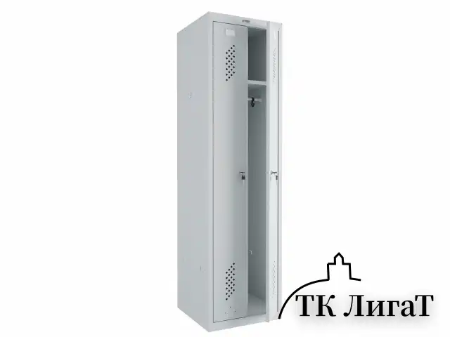 Шкаф металлический для одежды BRABIX "LK 21-50", 2 секции, 1830х500х500 мм, 29 кг, 291379