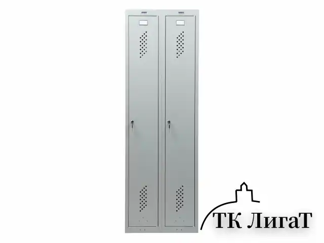 Шкаф металлический для одежды BRABIX "LK 21-50", 2 секции, 1830х500х500 мм, 29 кг, 291379